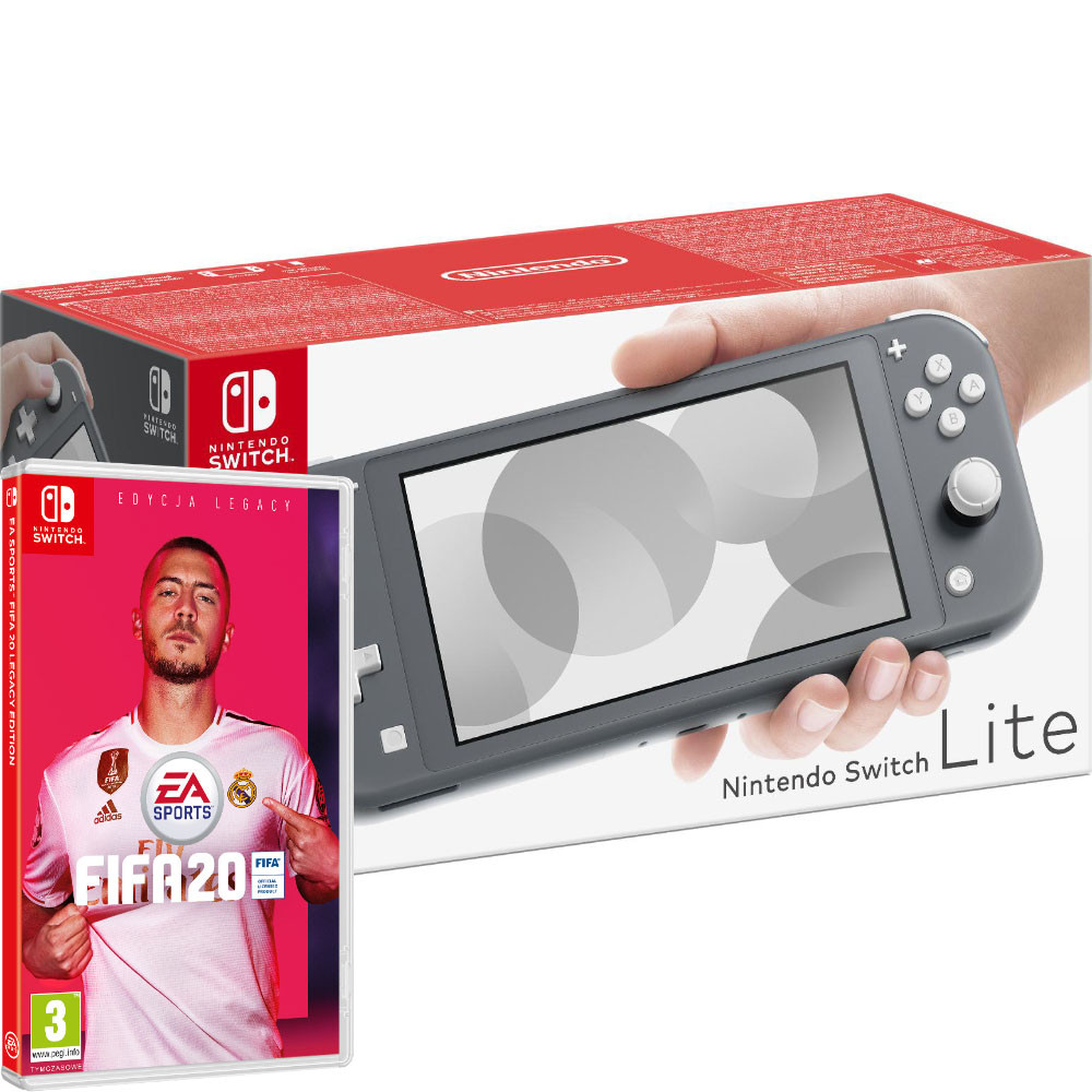 

Игровая консоль Nintendo Switch Lite Grey Bundle (игра FIFA 20)