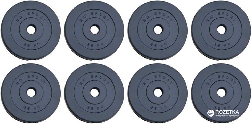 

Комплект битумных дисков RN-Sport 20 кг (8x2.5 кг) (RNbitset020)