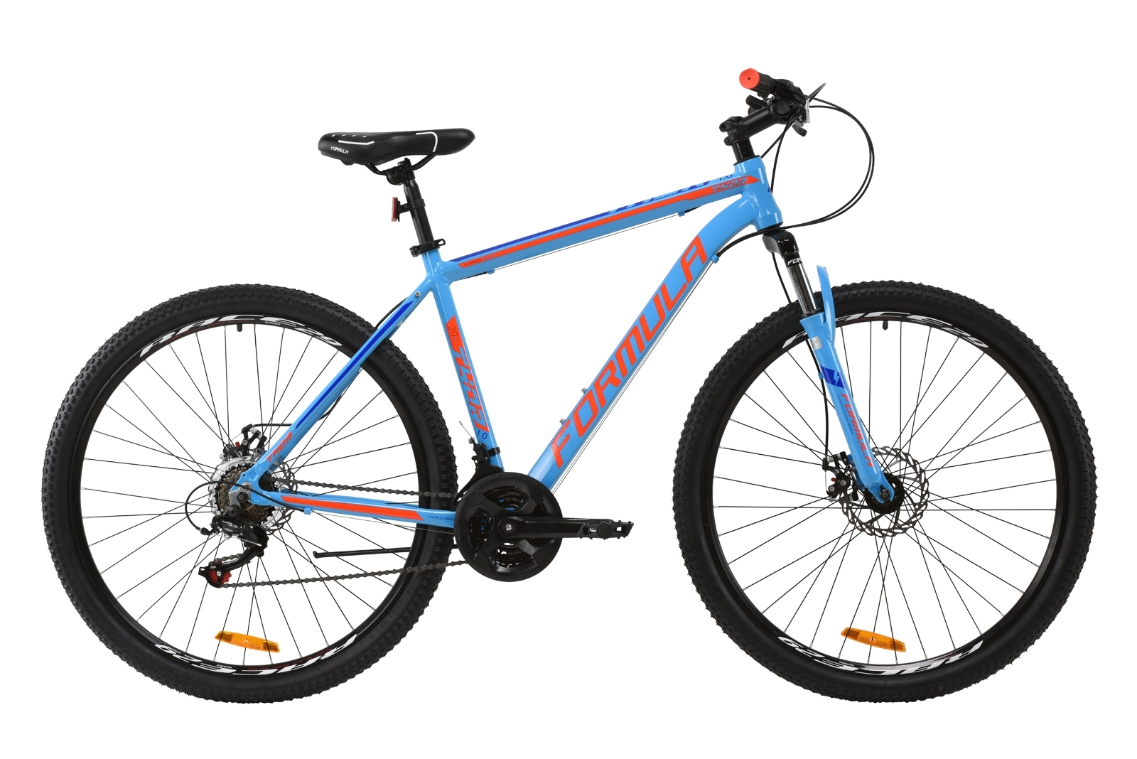 

Велосипед горный (спортивный) 29" Formula Thor 1.0 AM DD 2020 рама 20" сине-оранжевый на рост 170-190 см (OPS-FR-29-065)