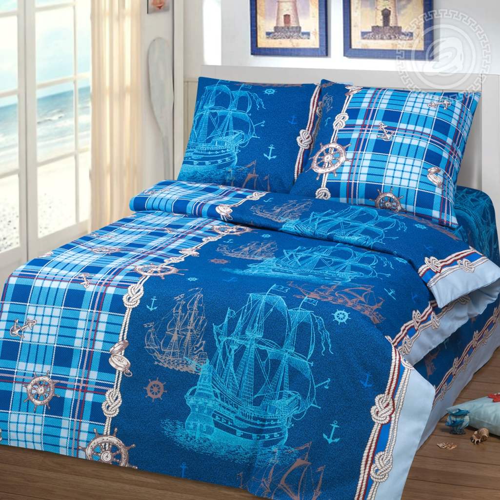 

Набор постельного белья CottonTwill 145х215 см Синий