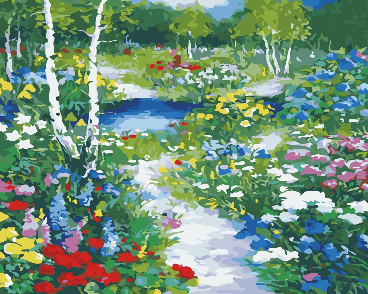 Картина по номерам Квіткова галявина, 40x50 см., Art Story – низкие ...