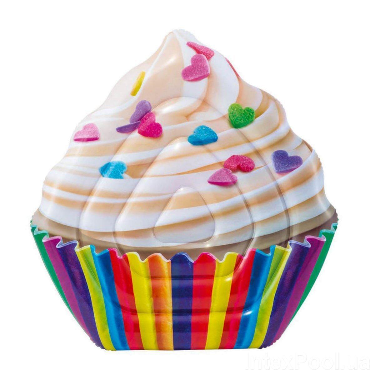 

Плотик надувной Intex 58770 матрас-плот Cupcake 142x135 см (int_58770)