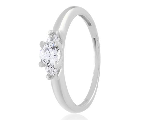 

Кольцо из белого золота с камнями SWAROVSKI Zirconia "Орион", КД4194/1SW, 18.5 размер