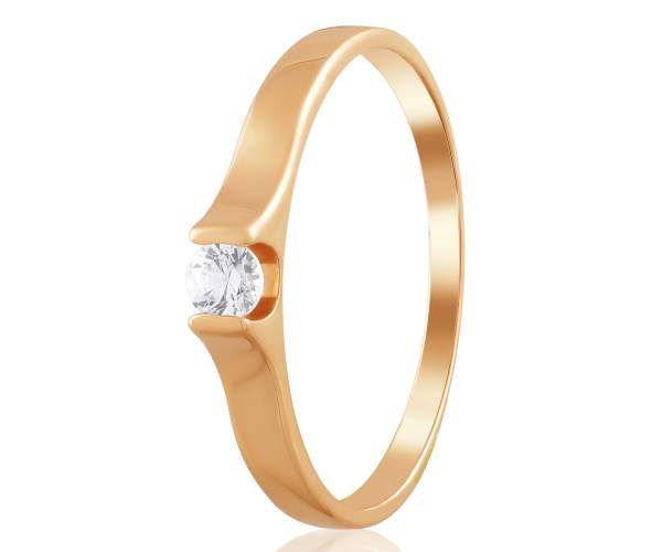 

Кольцо золотое с камнем SWAROVSKI Zirconia,КД4198SW, 17 размер