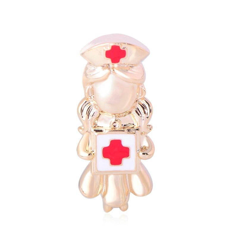 

Брошь женская BROCHE бижутерия Медицина Медсестра золотистая BRBF111314