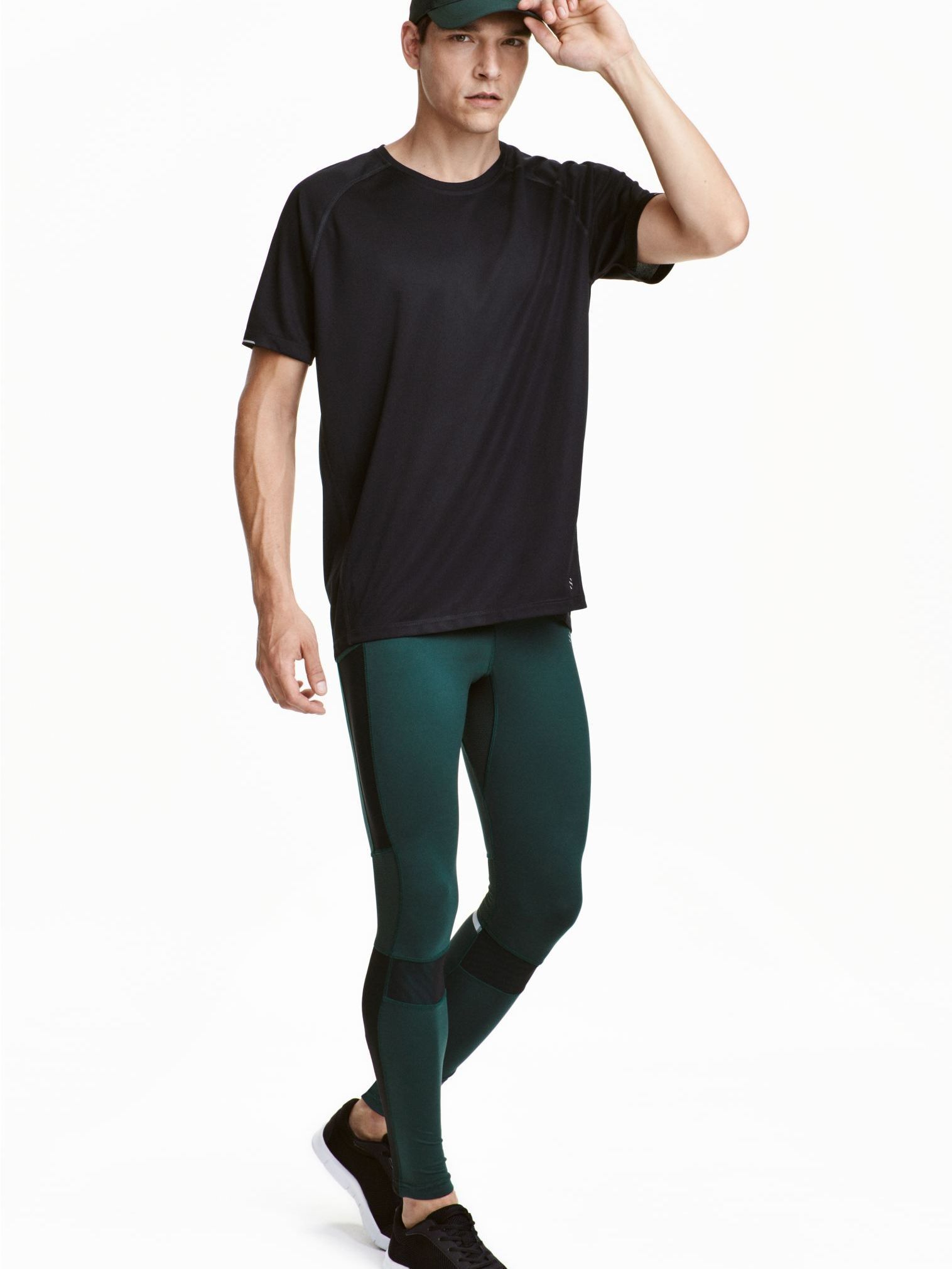 

Тайтсы H&M Sport 0241486-4 S Изумрудные