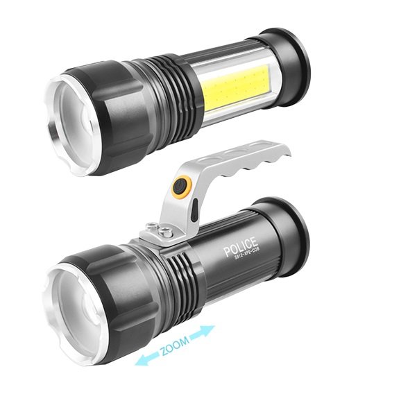 

Фонарь переносной Police S912-XPE+COB (white+red), ЗУ 220V/12V, 2x18650, zoom