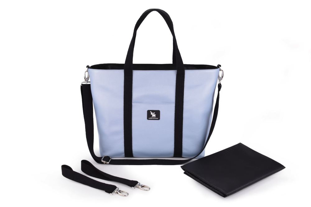 

Сумка для коляски Cottonmoose Shopper 750/151 pearl blue leather (голубой эко-кожа) (98314)