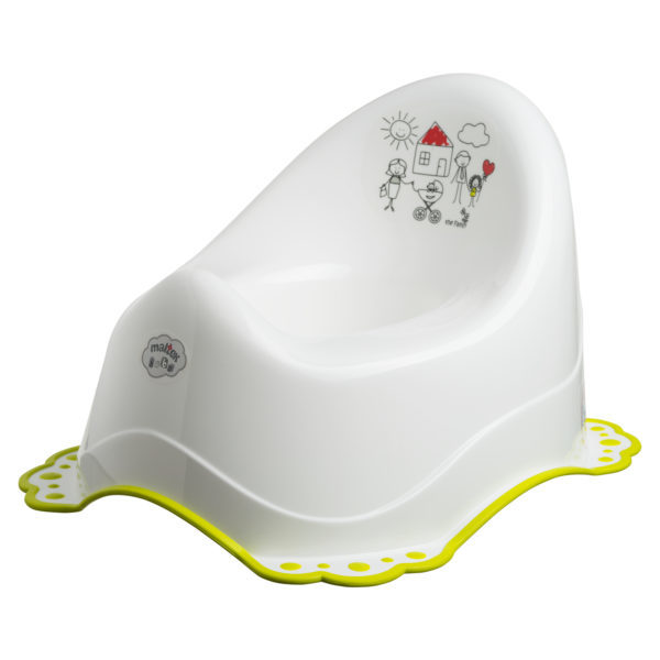 

Горшок Maltex The Family 5825 нескользящий white with green rubbers (153912)