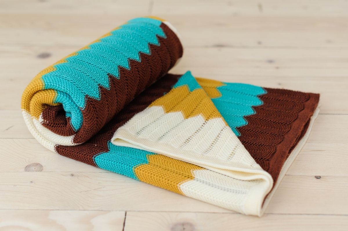 

Плед Kaanni вязаный 150х200 Бордовый