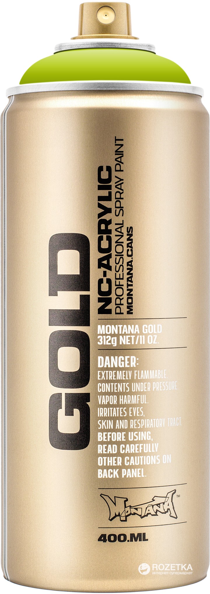 

Акриловая краска-спрей Montana Gold 6030 Лайм 400 мл (Lime) (4048500285059)