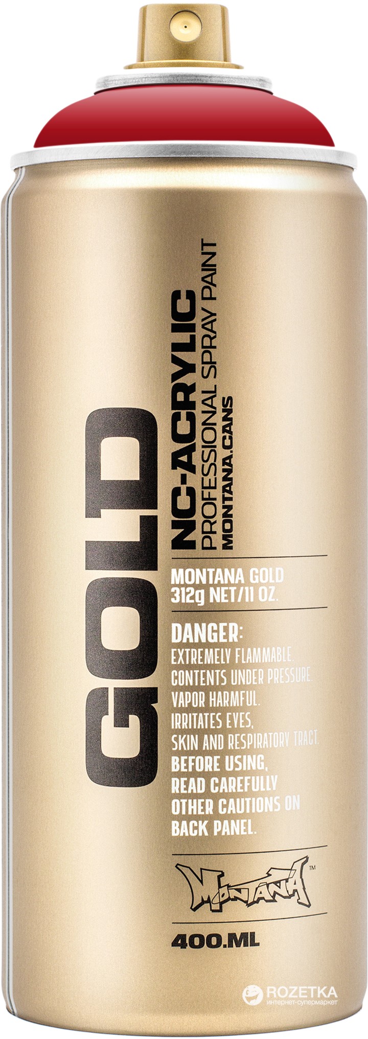 

Акриловая краска-спрей Montana Gold S3020 Кроваво красный Кент шок 400 мл (Kent Bl. Red) (4048500285653)