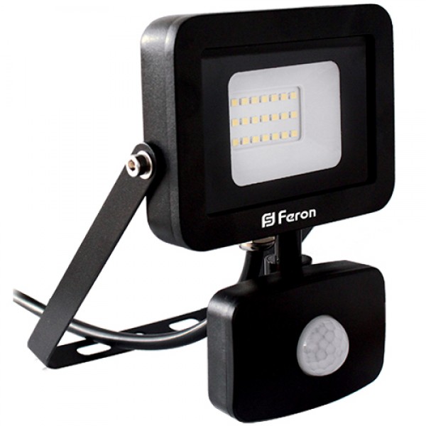 

Светодиодный прожектор с датчиком движения Feron LL-802 20W IP44 черный (32263)