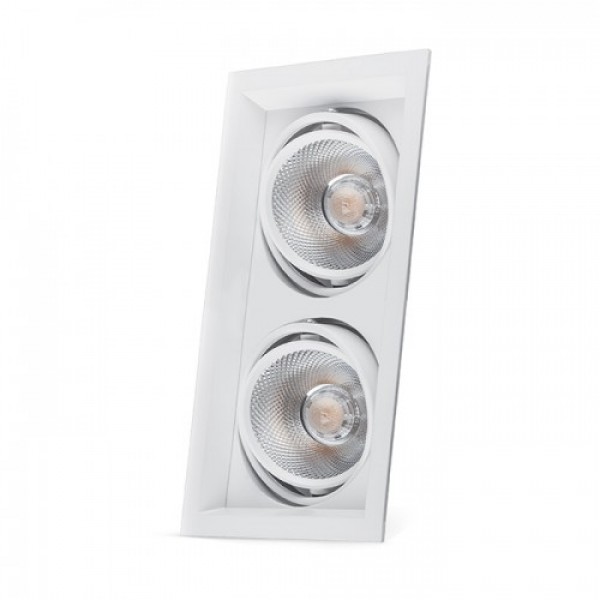 

Карданный LED светильник Feron AL202 2xCOB 12W, 4000K, 30 градусов, белый (29774)