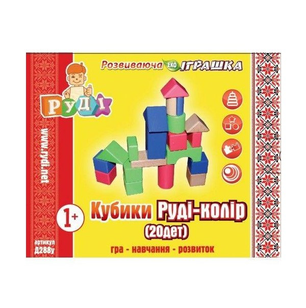 

Конструктор Кубики деревянные разноцветные 20 дет Руди Д288у (tsi_26028)
