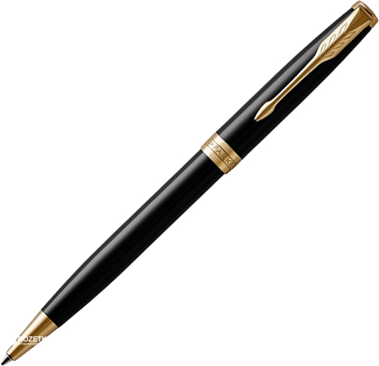 

Ручка шариковая Parker Sonnet 17 Black Lacquer GT BP Черная Черный корпус (86 032)