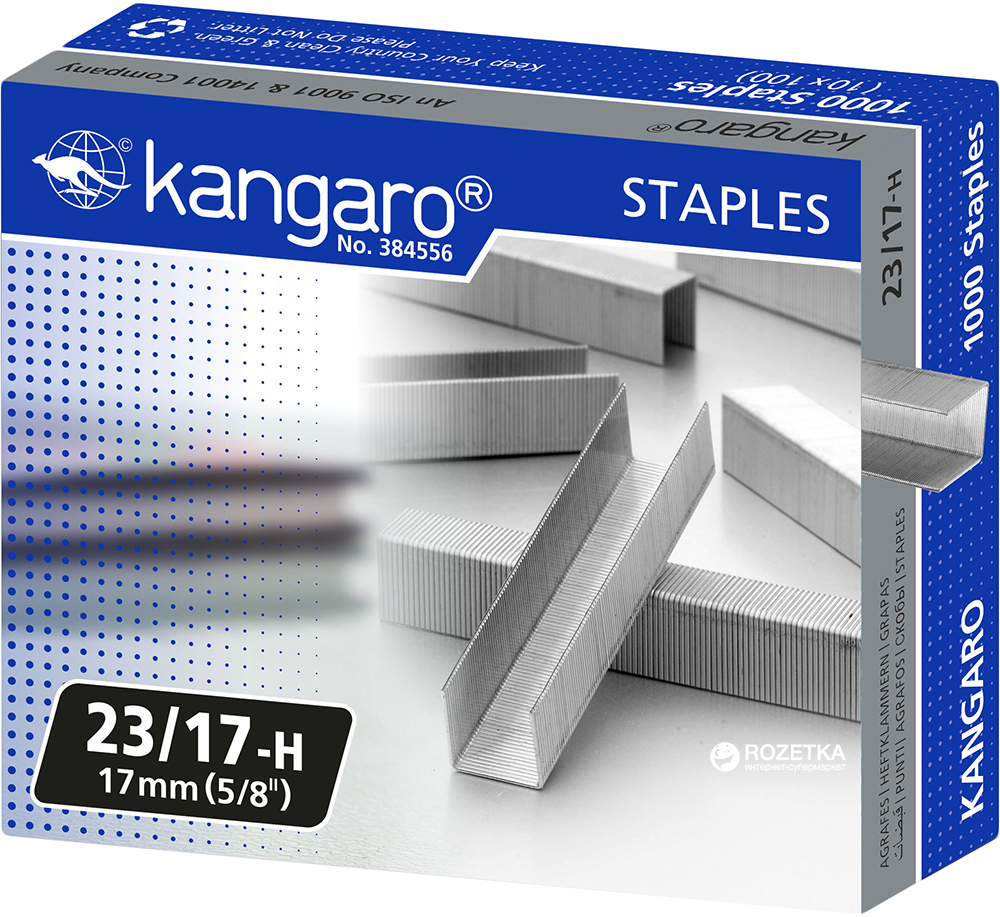

Скобы Kangaro №23/17-1М 1000 шт. (8901057523172)