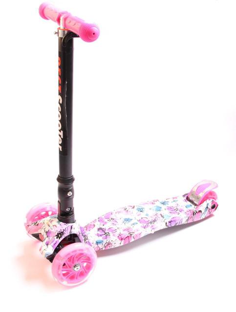 

Детский самокат Best Scooter MAXI. Flowers Складная ручка