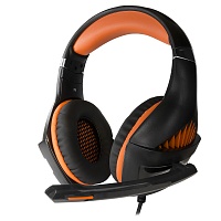 

Наушники Crown CMGH-2003 Orange, mini jack 3.5 mm, регулятор громкости, длина кабеля 3.2м