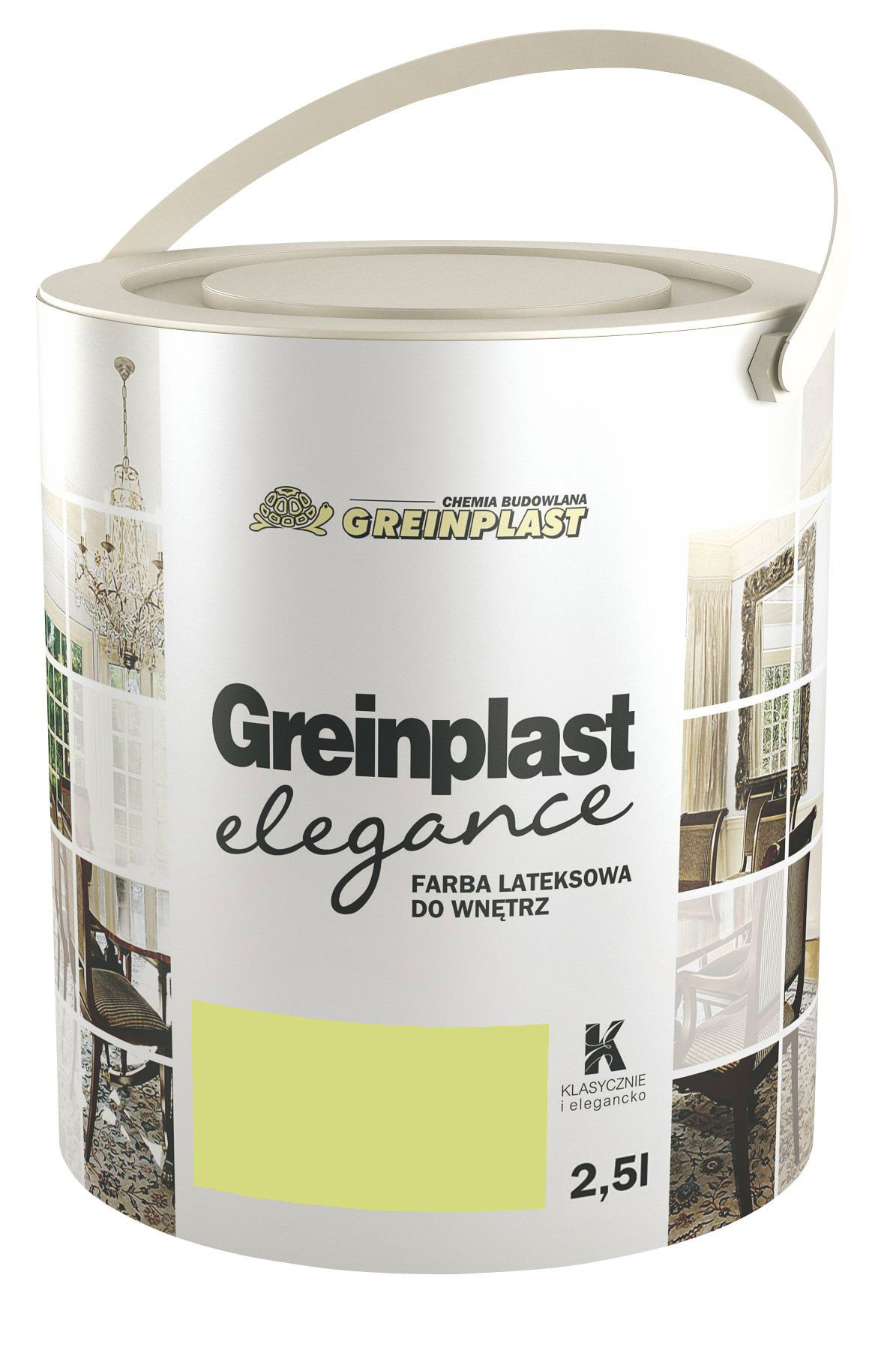 

Латексная краска Greinplast Elegance FWK38 лимонная трава 2.5 л