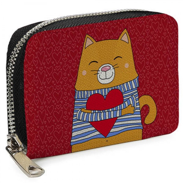 

Кошелек женский искусственная кожа на замке Mini "Любящий кот" Presentville женский кошелек из экокожи