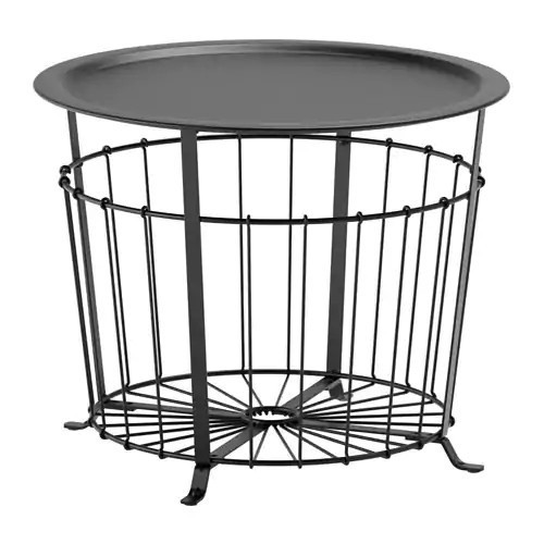 

Столик с местом для хранения IKEA GUALÖV 60 см черный 703.403.79