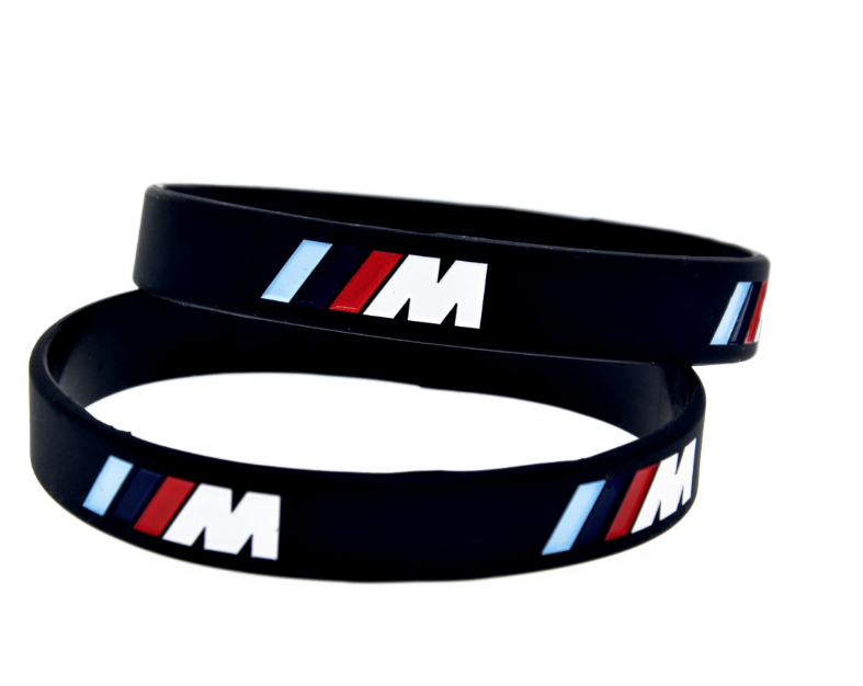 

Силиконовый браслет для BMW ///M motorsport 2 шт. черный (8148)