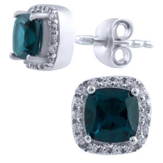 

Серебряные серьги SilverLine с натуральным топазом Лондон Блю 0.947ct