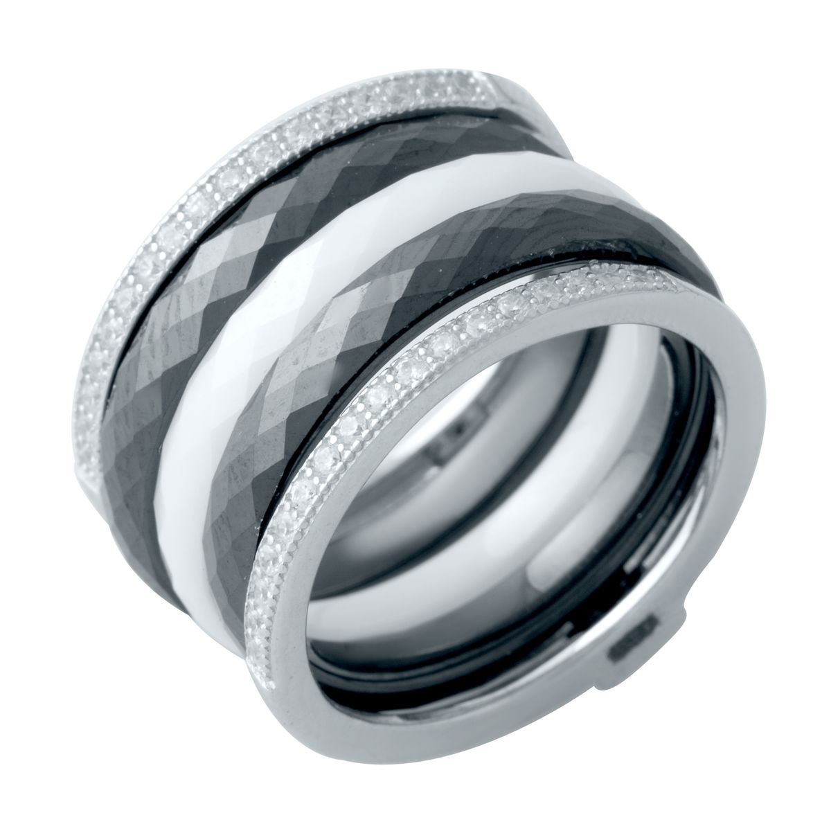 

Серебряное кольцо SilverLine с керамикой 17.5 размер