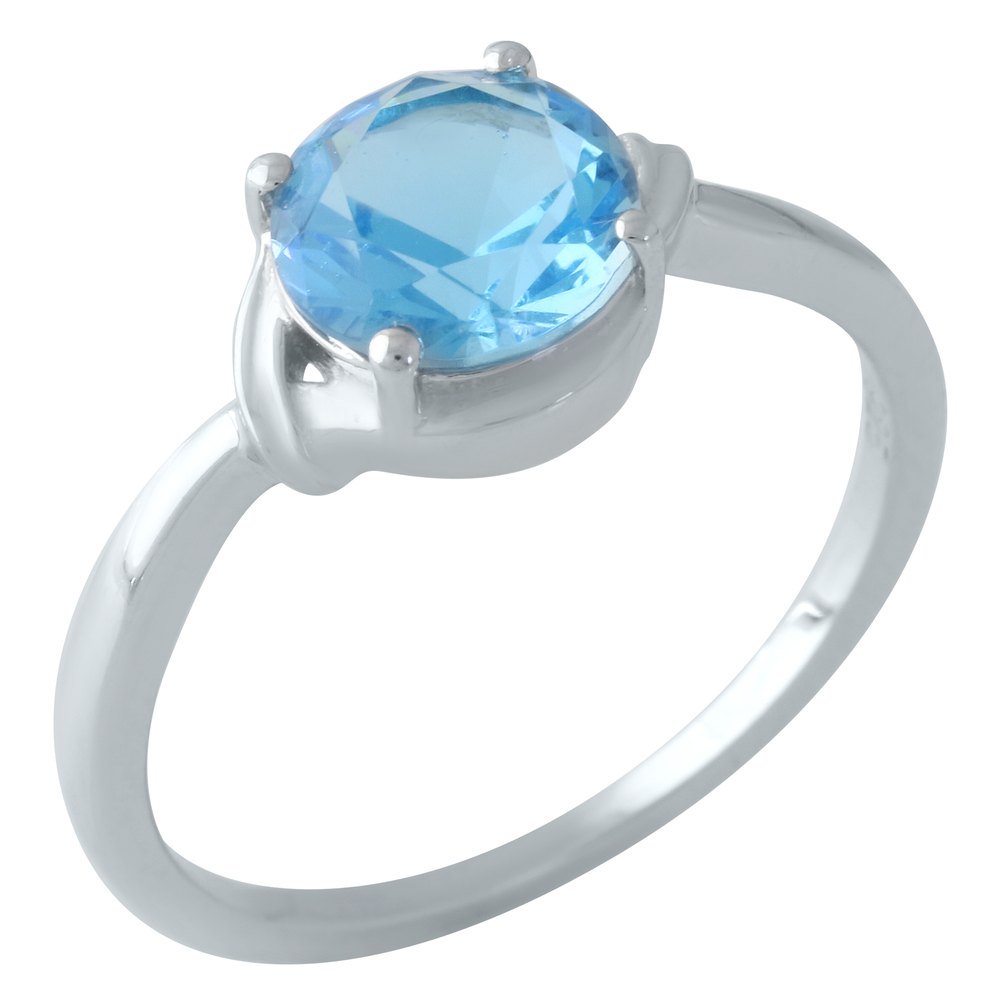 

Серебряное кольцо SilverLine с аквамарином nano 18 размер