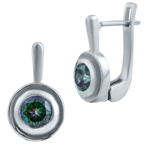 

Серебряные серьги SilverLine с мистик топазом