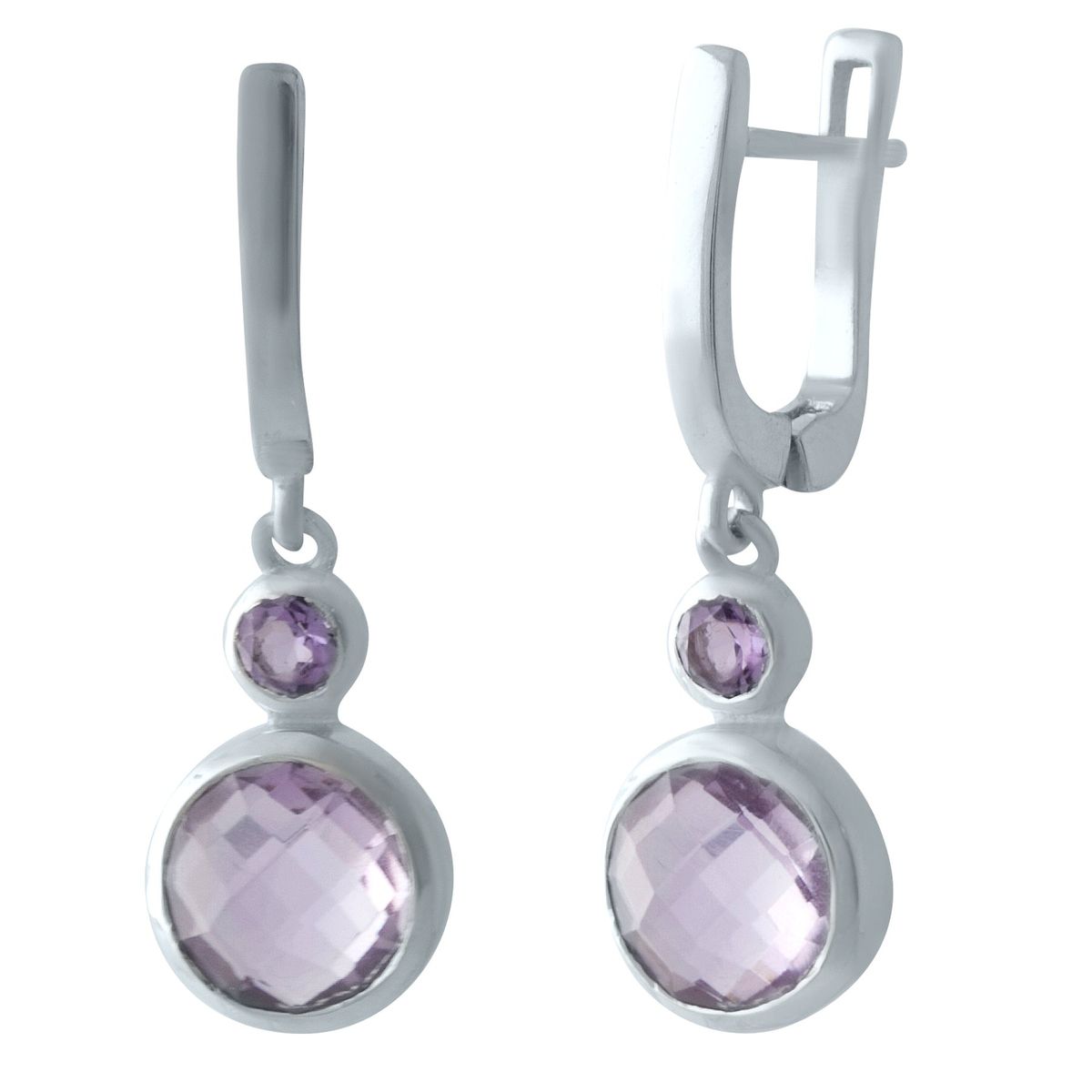 

Серебряные серьги SilverLine с натуральным аметистом 3.65ct