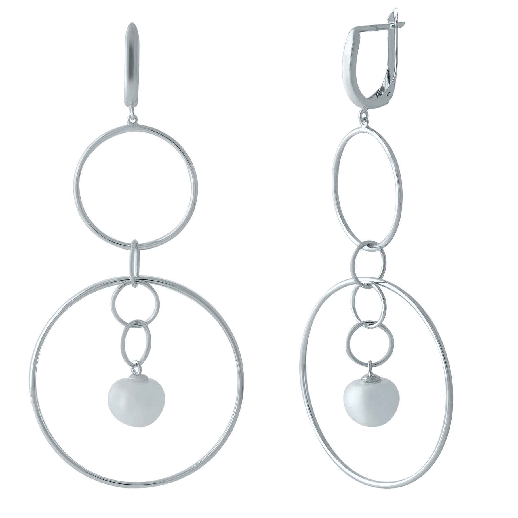 

Серебряные серьги SilverLine с натуральным жемчугом