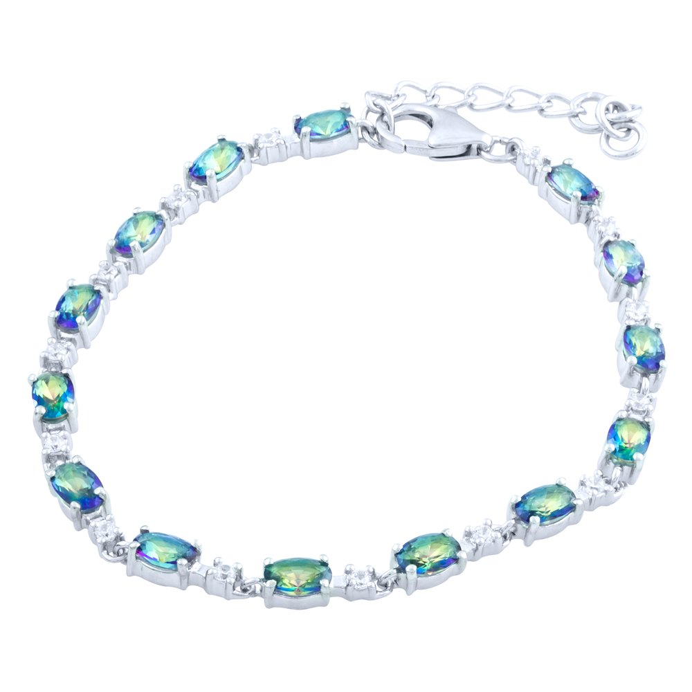 

Серебряный браслет SilverLine с натуральным мистик топазом 4.538ct 1820 размер