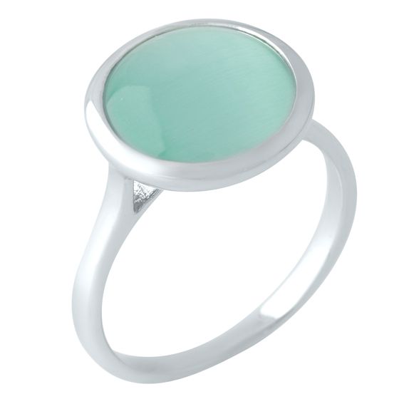 

Серебряное кольцо SilverLine с кошачьим глазом 17 размер