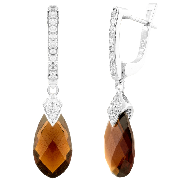 

Серебряные серьги SilverLine с натуральным гранатом 8.313ct