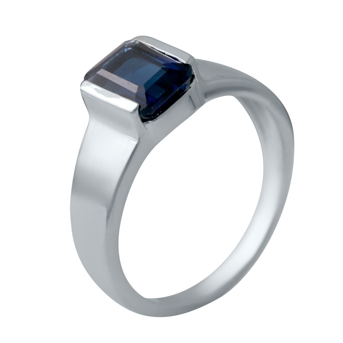 

Серебряное кольцо SilverLine с сапфиром nano 17.5 размер