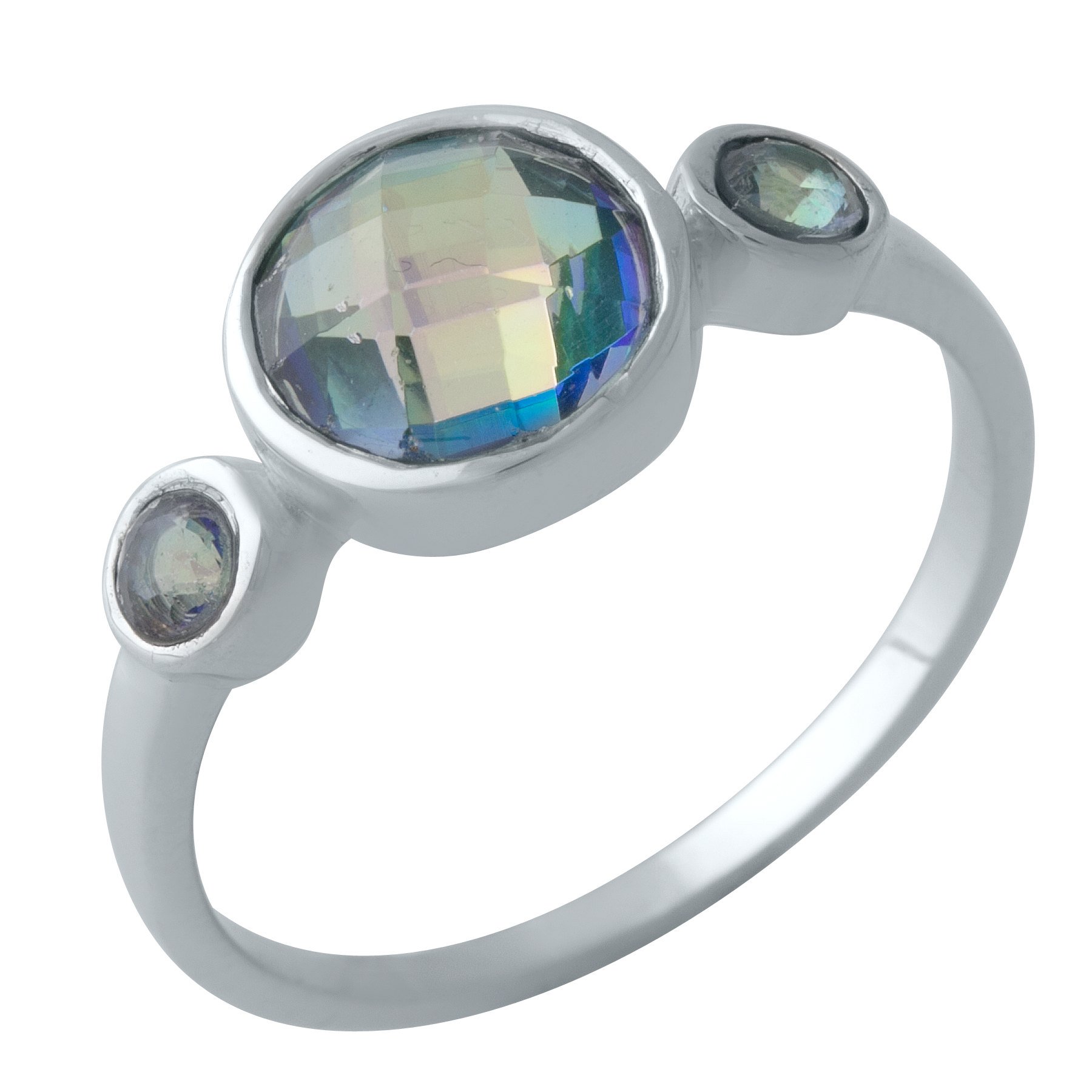 

Серебряное кольцо SilverLine с натуральным мистик топазом 18 размер