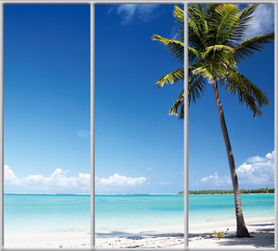 

Шкаф купе Luxe Studio Стандарт-1 Фотопечать Море-23 2200x2200x600 трехдверный