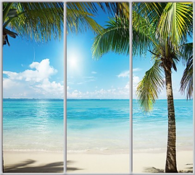 

Шкаф купе Luxe Studio Стандарт-1 Фотопечать Море-40 2200x2200x600 трехдверный