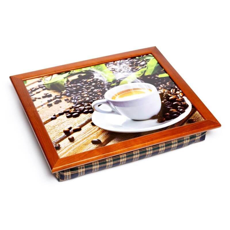 

Поднос подушка BST 44*36 коричневый кофе, доски, листья