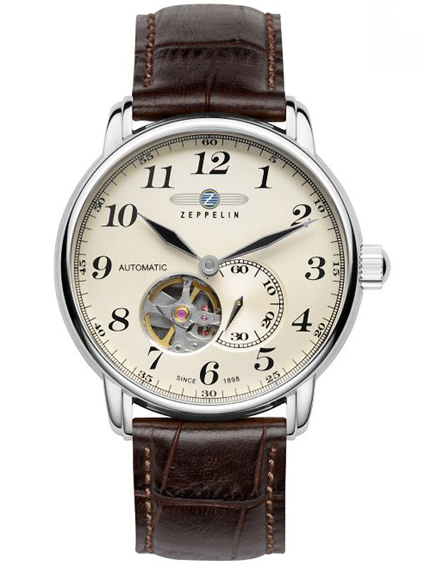 

Часы Zeppelin LZ-127 7666-5 Automatik silber braun 41mm 50M