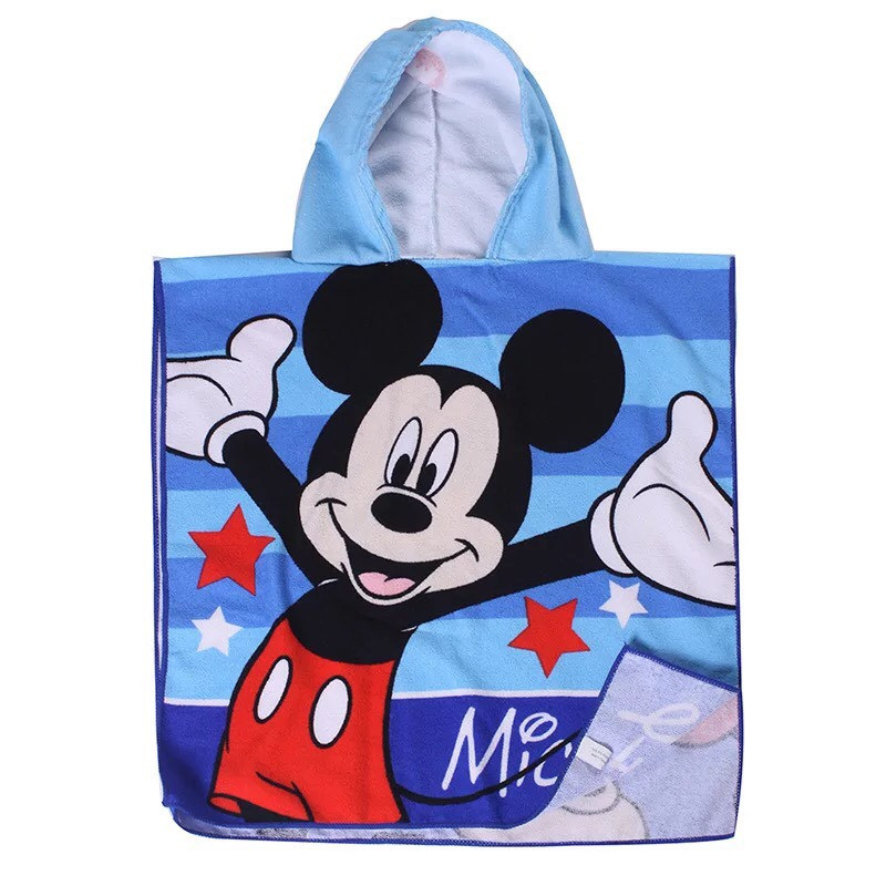 

Полотенце-пончо Mickey Mouse 60*60 см голубое PL0015