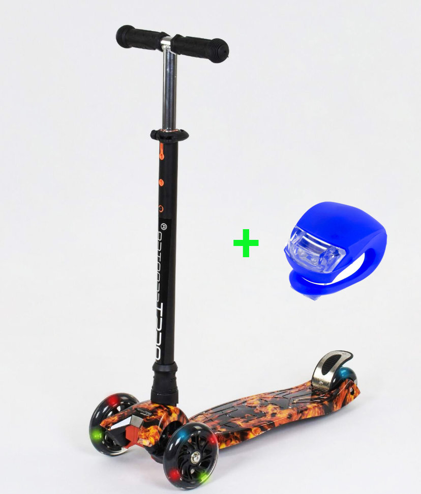 

Самокат Best Scooter Maxi S779 Огонь + Фонарик в подарок