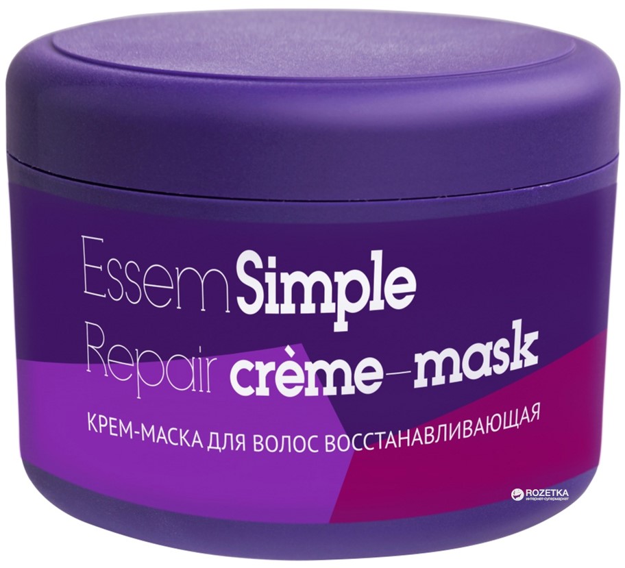 Акція на Крем-маска Essem Simple для волос восстанавливающая 500 мл (4690494024918) від Rozetka UA