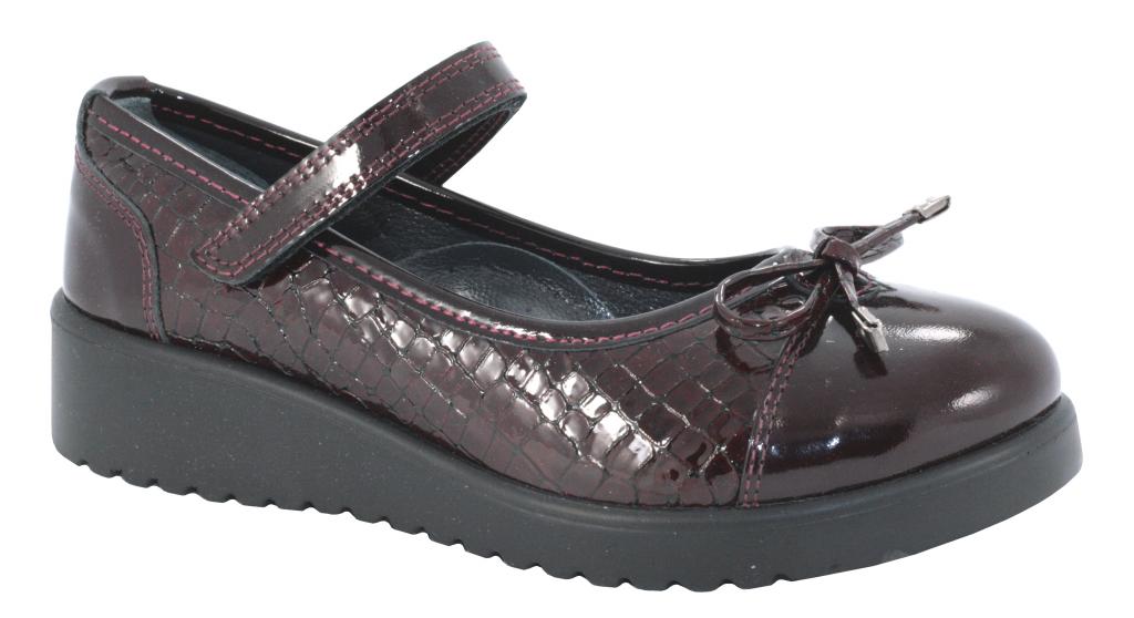 

Туфли TOPITOP 602 для девочек бордовые, лак. Размер 36