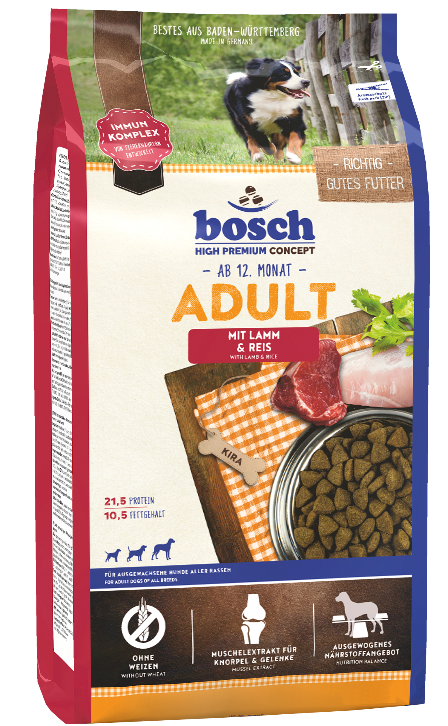 

Сухой корм для собак Bosch HPC Adult Ягненок и рис15 кг (52080015)