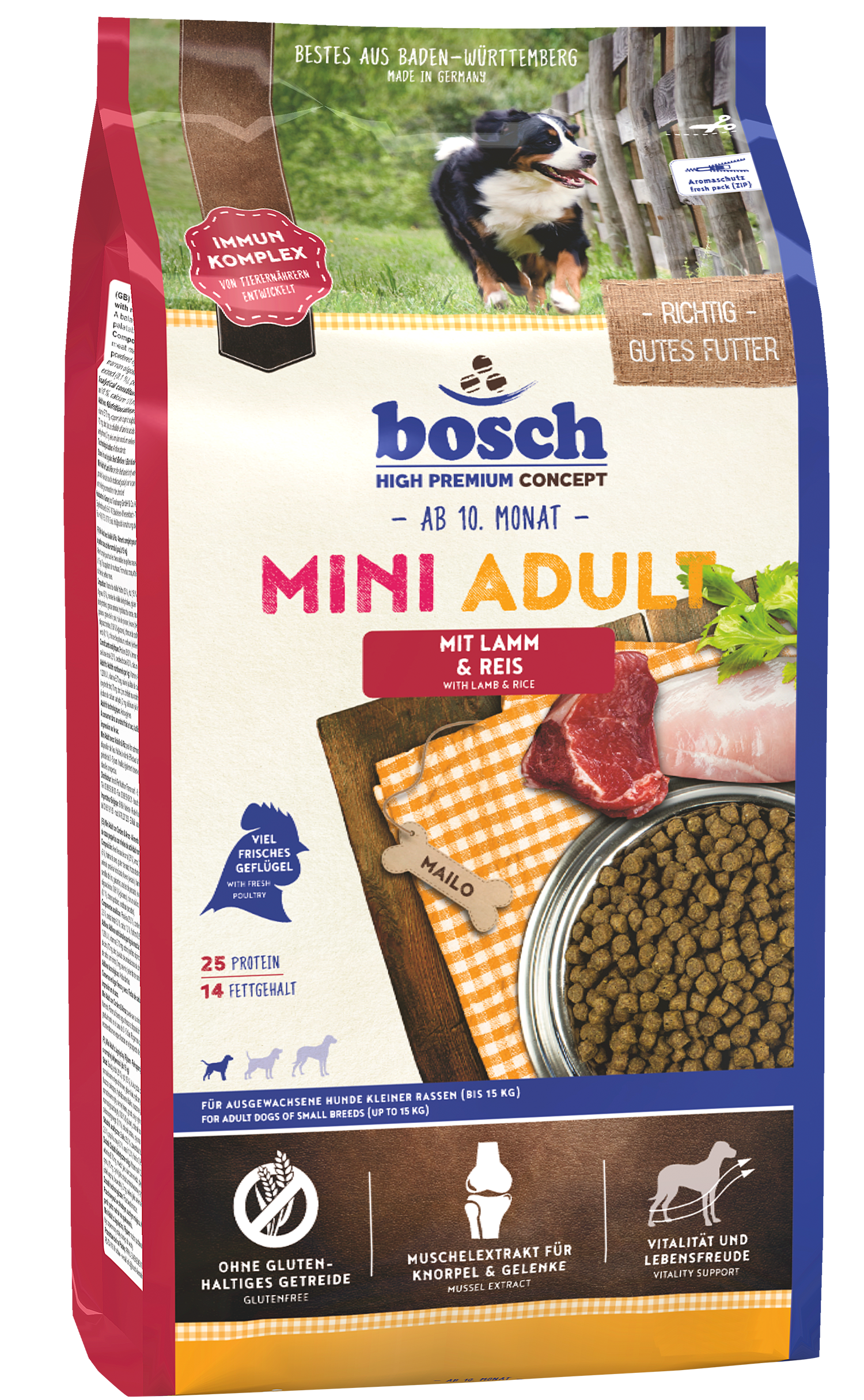 

Сухой корм для собак Bosch HPC Mini Adult Ягненок и рис15 кг (52050015)