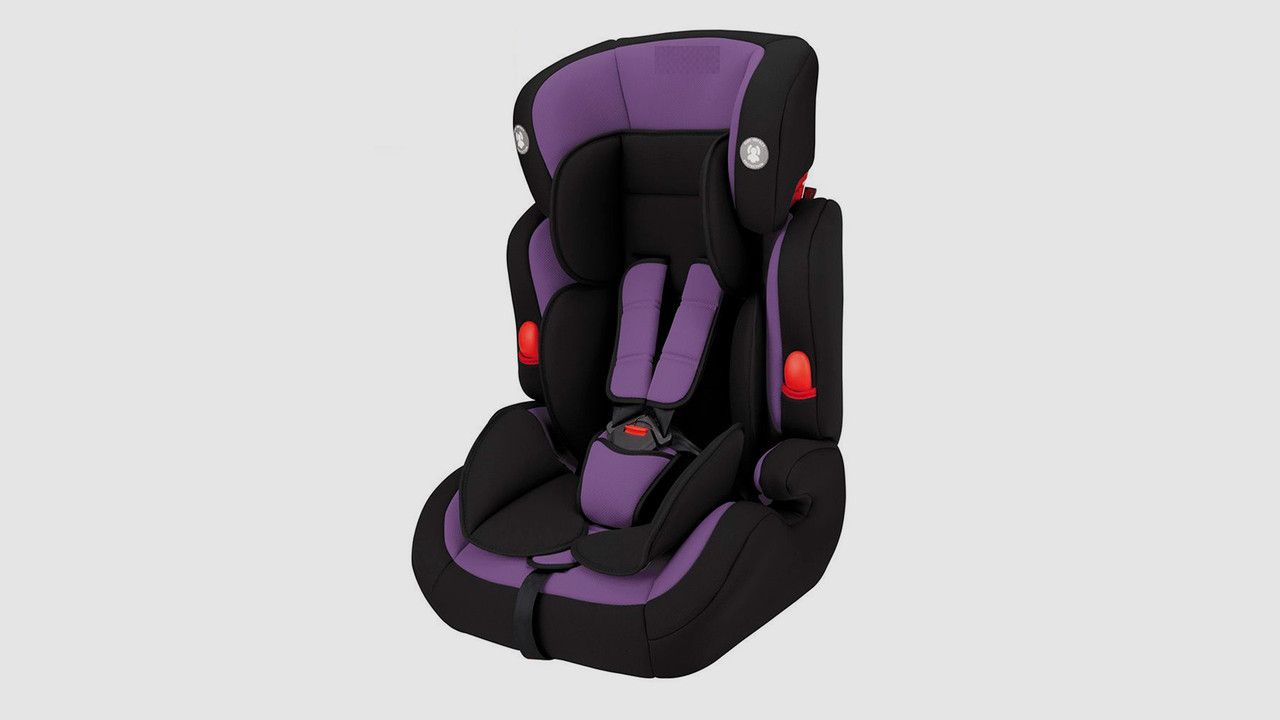 

Автокресло детское EL CAMINO JUNIOR 2в1. Группа 1-2-3(9-36кг). Черно-фиолетовое
