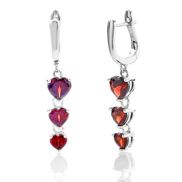 

Серебряные серьги Silver925 с гранатом 6,07 гр